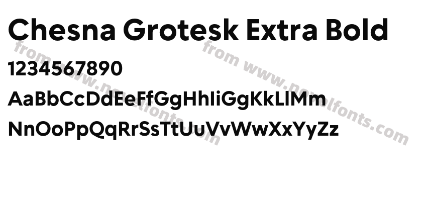 Chesna Grotesk Extra BoldPreview