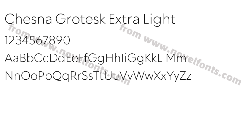Chesna Grotesk Extra LightPreview