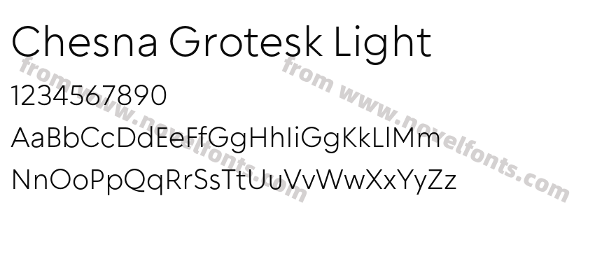 Chesna Grotesk LightPreview