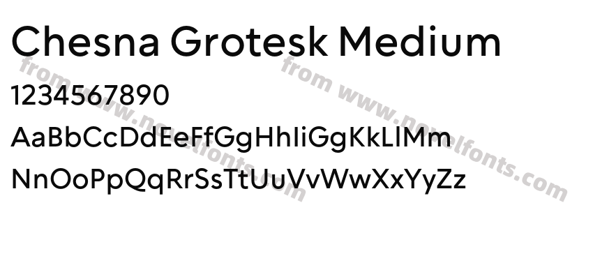 Chesna Grotesk MediumPreview