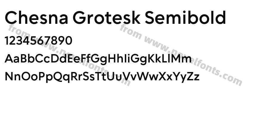 Chesna Grotesk SemiboldPreview