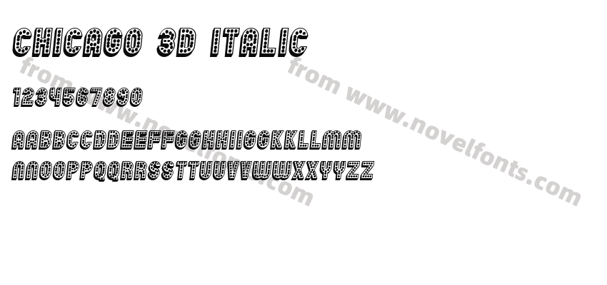 Chicago 3D ItalicPreview
