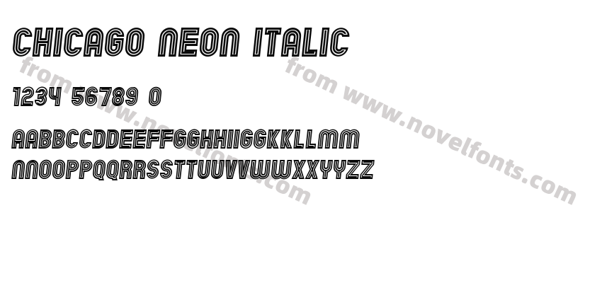 Chicago Neon ItalicPreview