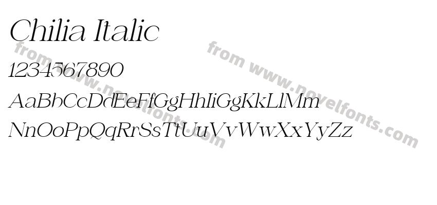 Chilia ItalicPreview