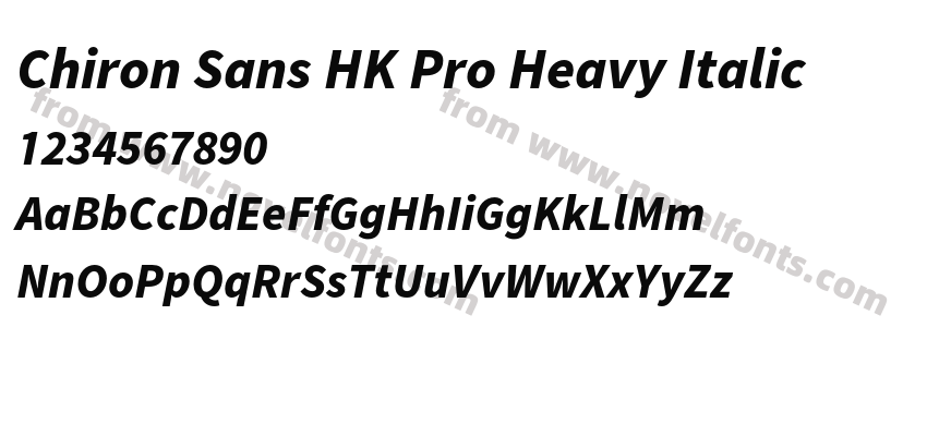 Chiron Sans HK Pro Heavy ItalicPreview