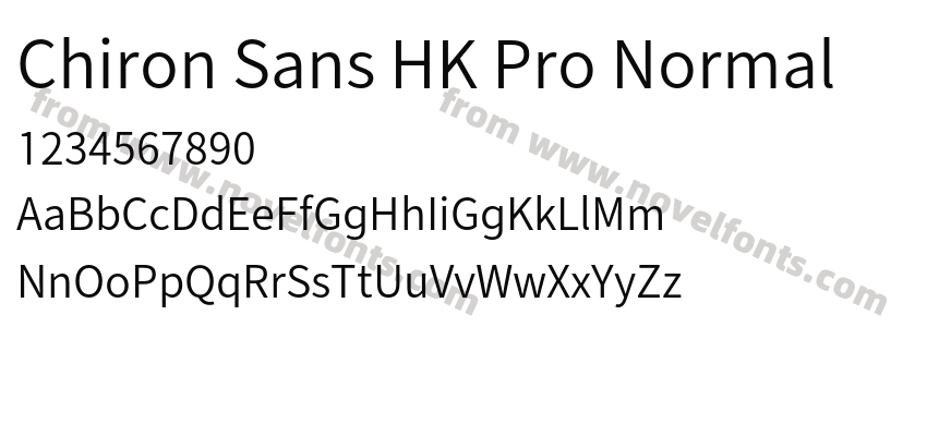 Chiron Sans HK Pro NormalPreview