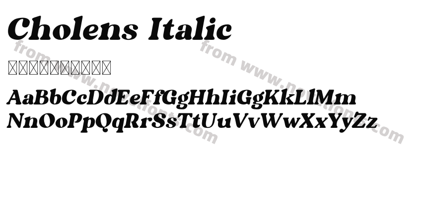 Cholens ItalicPreview