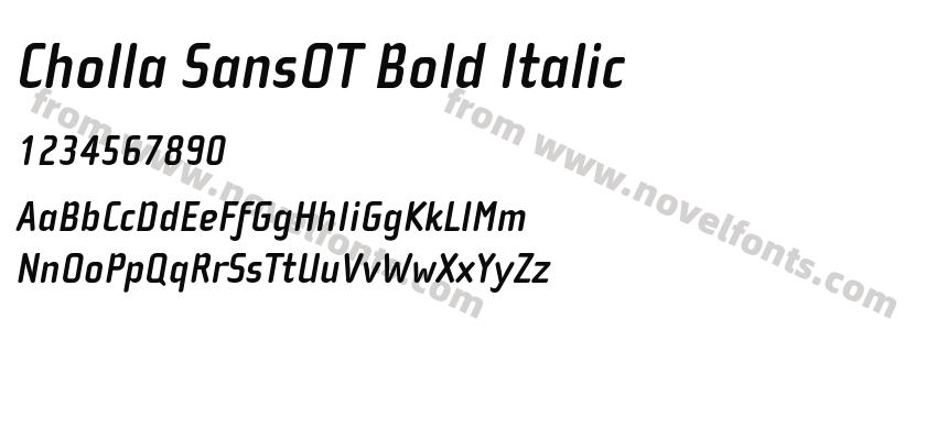 Cholla SansOT Bold ItalicPreview