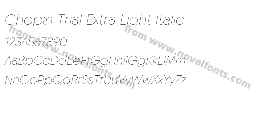 Chopin Trial Extra Light ItalicPreview