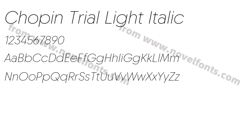 Chopin Trial Light ItalicPreview