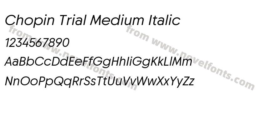 Chopin Trial Medium ItalicPreview