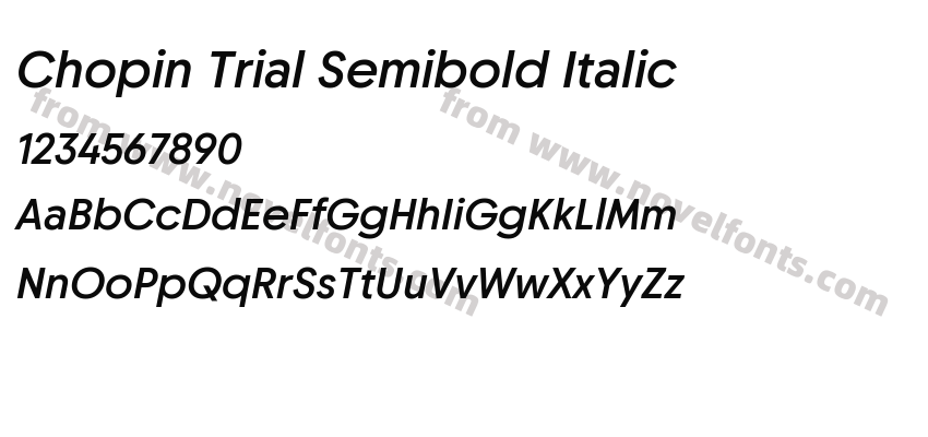 Chopin Trial Semibold ItalicPreview
