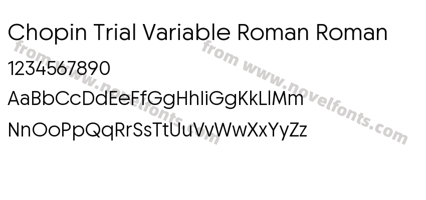 Chopin Trial Variable Roman RomanPreview