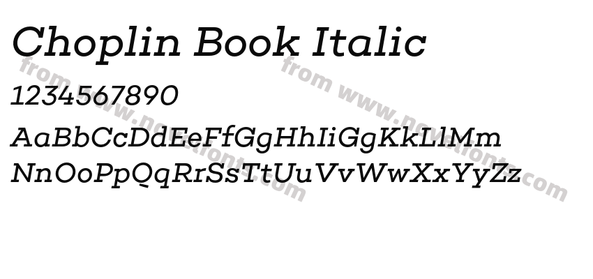Choplin Book ItalicPreview
