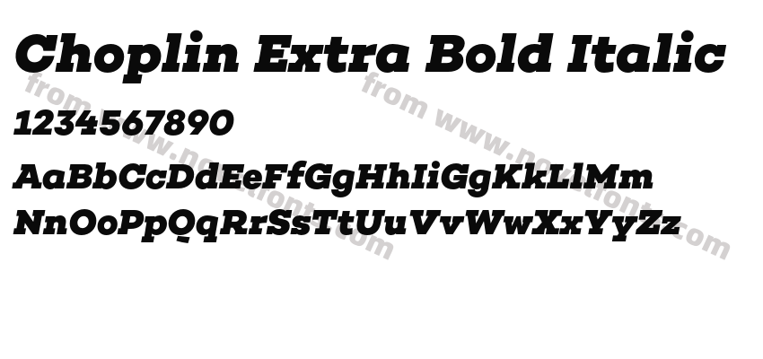 Choplin Extra Bold ItalicPreview