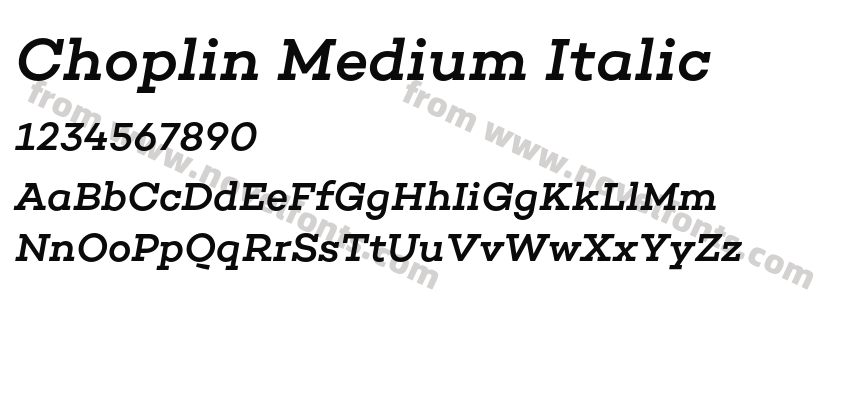 Choplin Medium ItalicPreview