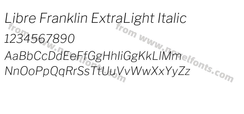 Libre Franklin ExtraLight ItalicPreview