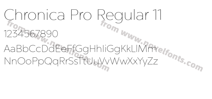 Chronica Pro Regular 11Preview