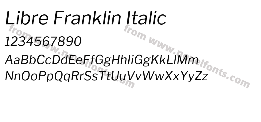 Libre Franklin ItalicPreview