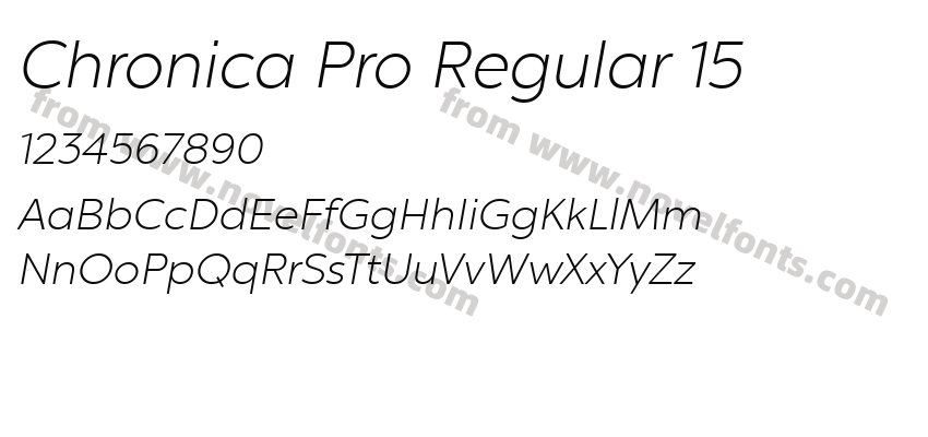 Chronica Pro Regular 15Preview