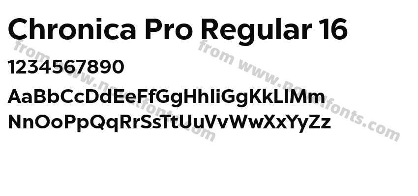 Chronica Pro Regular 16Preview