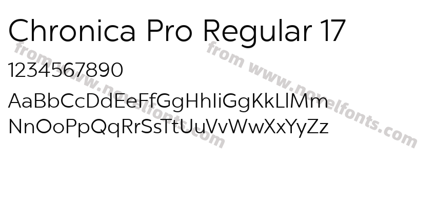 Chronica Pro Regular 17Preview