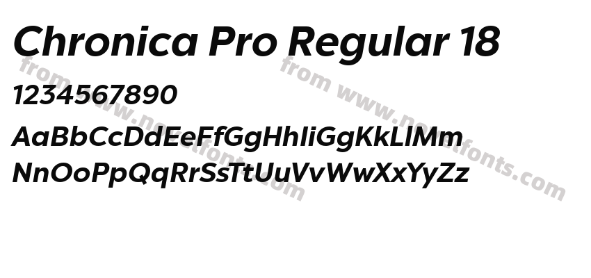 Chronica Pro Regular 18Preview