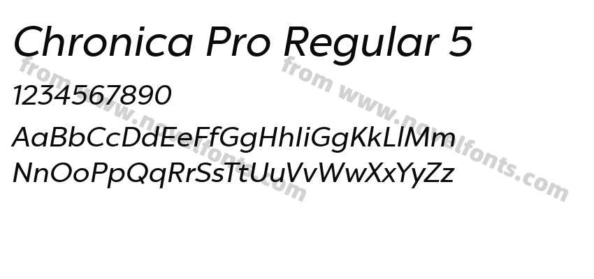 Chronica Pro Regular 5Preview