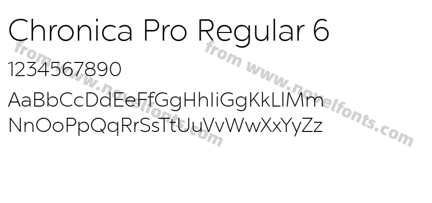 Chronica Pro Regular 6Preview