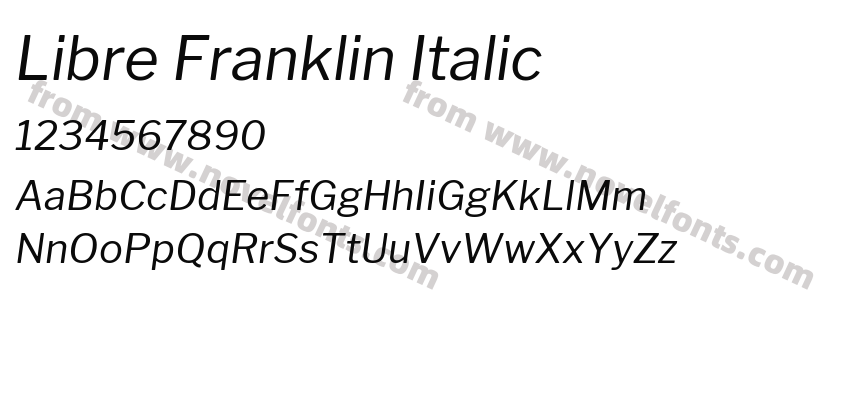 Libre Franklin ItalicPreview