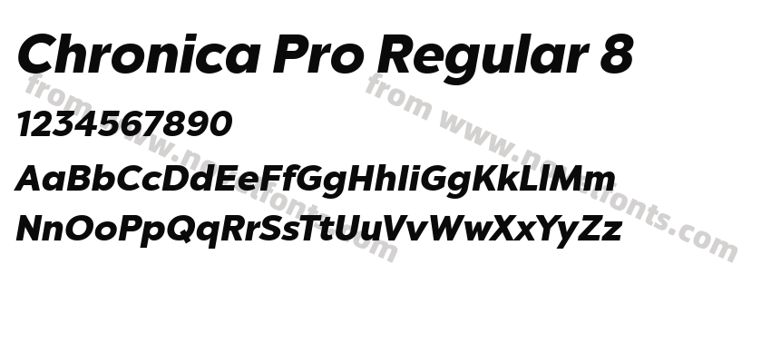 Chronica Pro Regular 8Preview