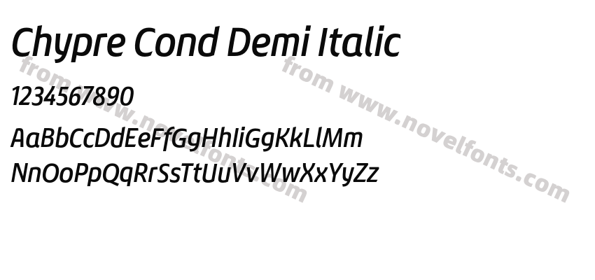 Chypre Cond Demi ItalicPreview
