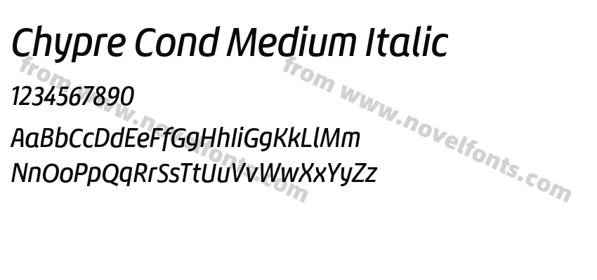 Chypre Cond Medium ItalicPreview