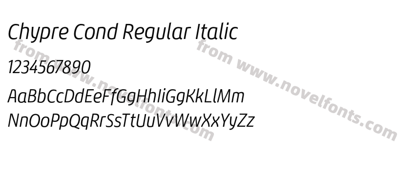 Chypre Cond Regular ItalicPreview