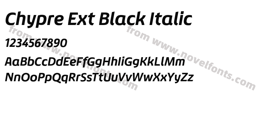 Chypre Ext Black ItalicPreview