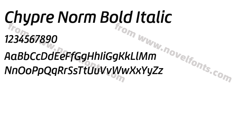 Chypre Norm Bold ItalicPreview