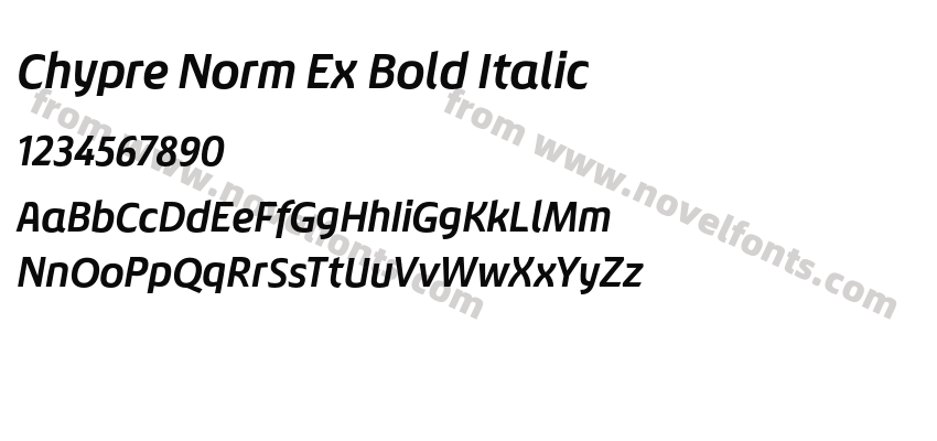 Chypre Norm Ex Bold ItalicPreview