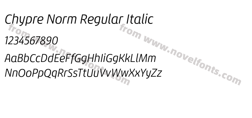 Chypre Norm Regular ItalicPreview