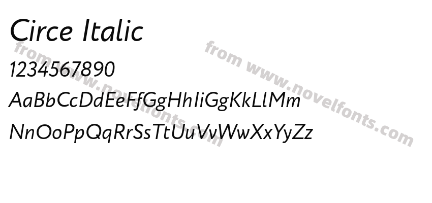 Circe ItalicPreview