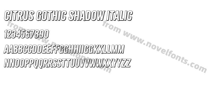 Citrus Gothic Shadow ItalicPreview