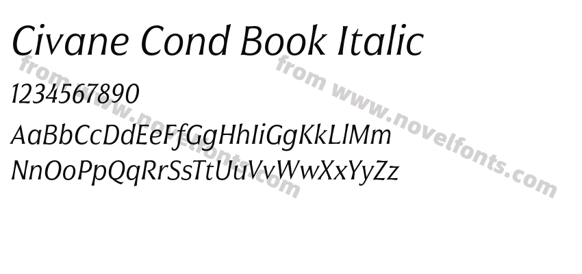 Civane Cond Book ItalicPreview
