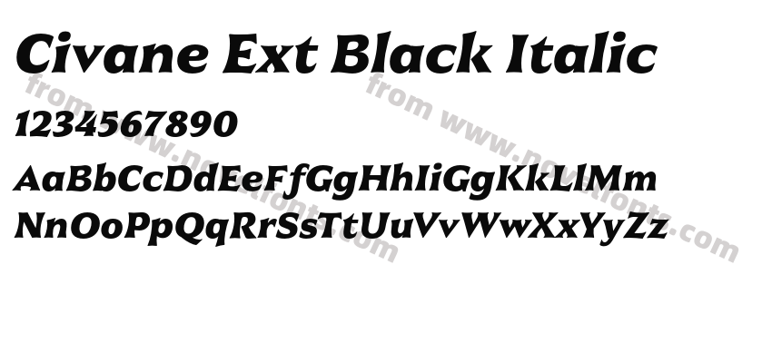 Civane Ext Black ItalicPreview