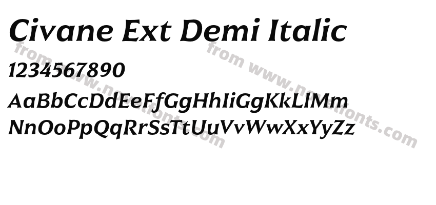 Civane Ext Demi ItalicPreview