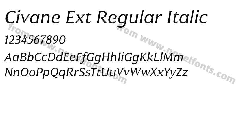 Civane Ext Regular ItalicPreview