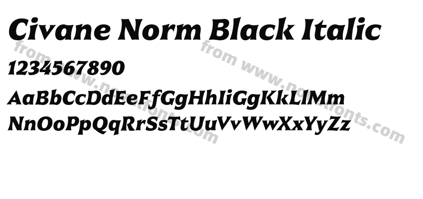 Civane Norm Black ItalicPreview