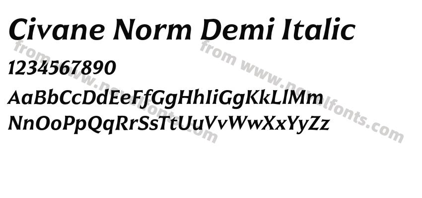 Civane Norm Demi ItalicPreview