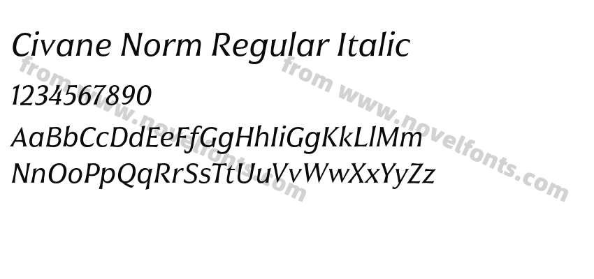 Civane Norm Regular ItalicPreview