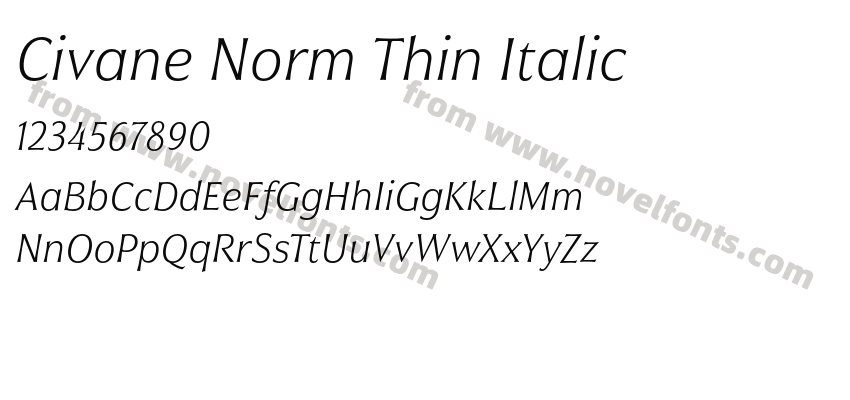 Civane Norm Thin ItalicPreview