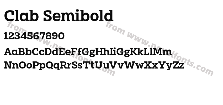 Clab SemiboldPreview