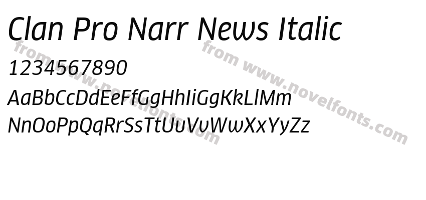 Clan Pro Narr News ItalicPreview